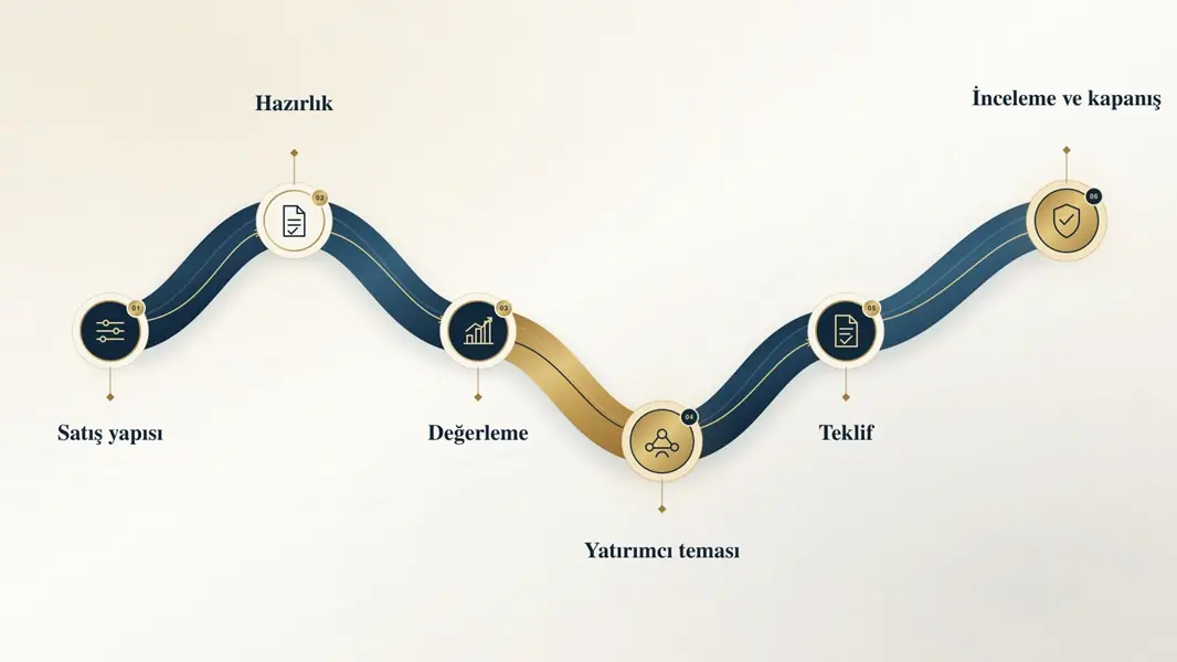 Şirket satış sürecinin hazırlıktan kapanışa kadar altı adımı